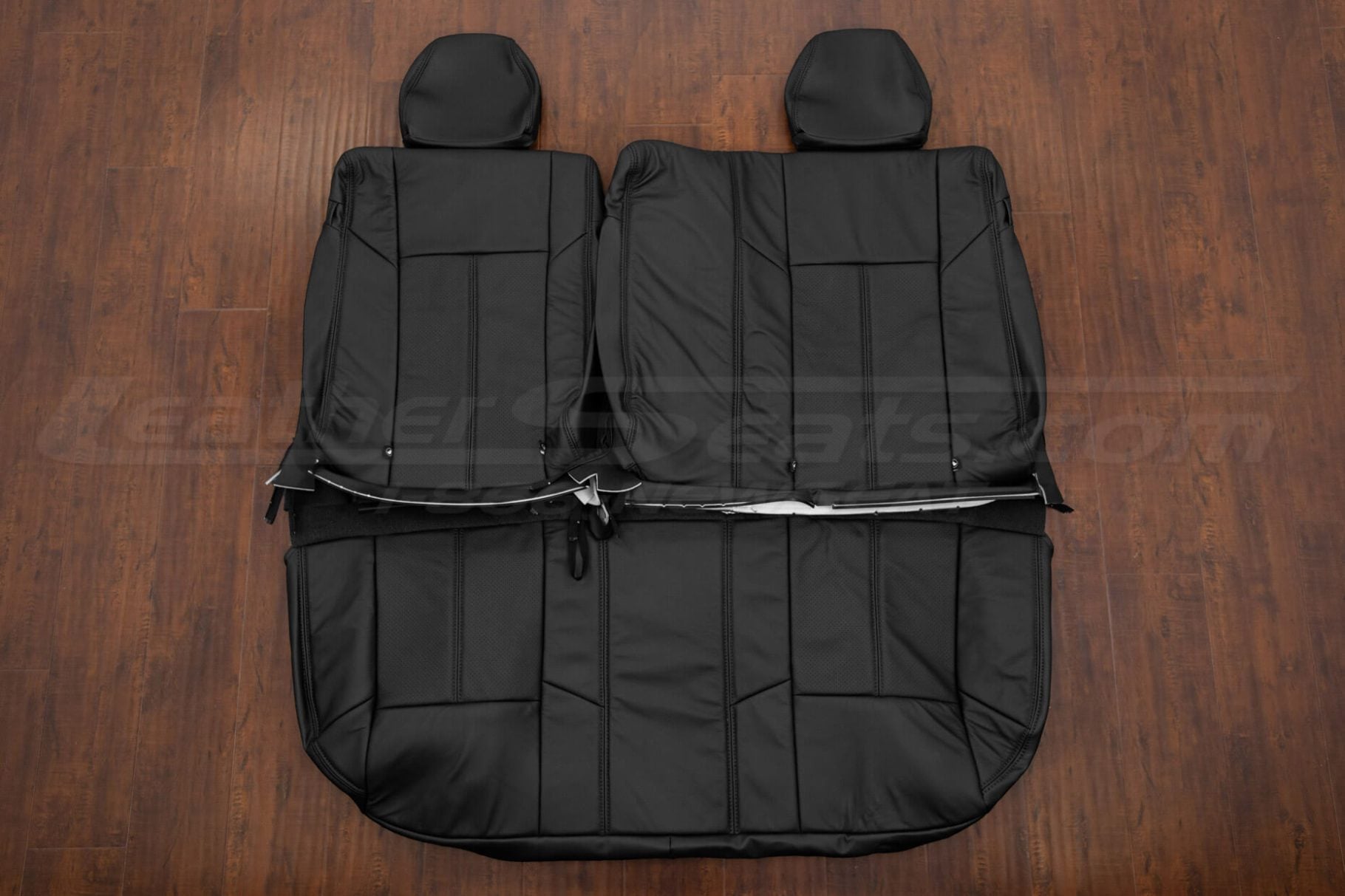 2009-2010 Hummer H3T Custom Black leather seats with perforation - Rear seat upholstery