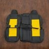 Hummer H2 Black/Velocity Yellow rear seat leather upholstery