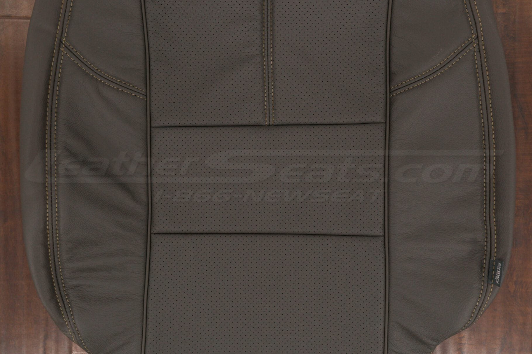 Perforated Body section of Chevy Impala leather backrest cover
