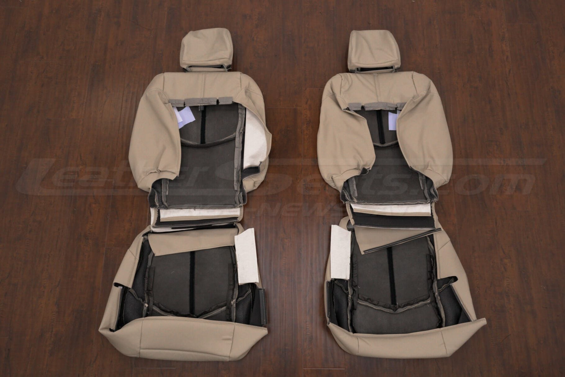 Front seat upholsery flipped