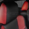 two-tone black & red leather headrest cover for dodge charger