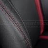 Contrasting Red stitching on black dodge charger interior