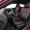 2015-2023 Dodge Charger custom leather uphosltery in black and red - front driver seat