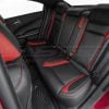 Black and red rear leather seat covers for dodge charger