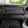 2016-2023 Toyota Tacoma Leather Dash Insert upholstery in black leather with red stitching