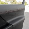 2016-2023 Toyota Tacoma leather door panel inserts in black with red stitching