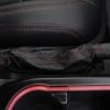 Close-up of black emergeny break upholstery for toyota tacoma