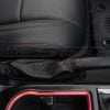 Aftermarket leather e-brake boot in black leather with red stitching for tacoma trucks