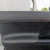 black leather door panels inserts with constrasting red double-stitching