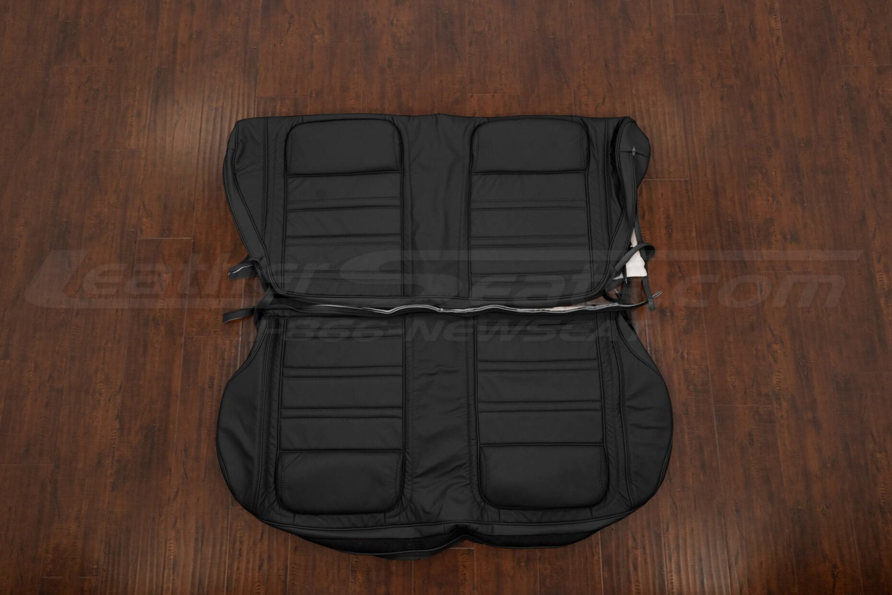 Black leather seat covers for jeep grand wagoneer - rear seat upholstery