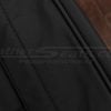 Black piping on matching black leather for grand wagoneer
