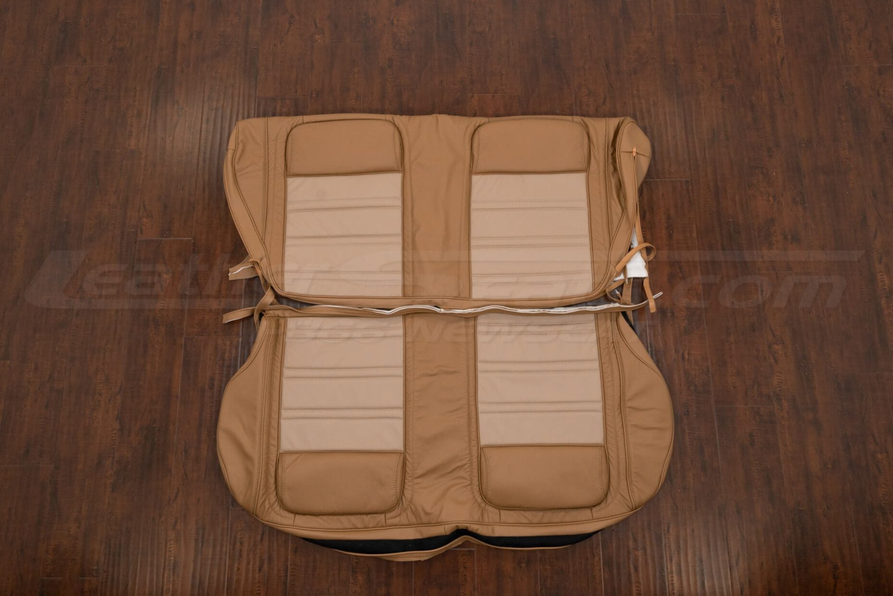 1983-1991 Jeep Grand Wagoneer Camel and Bisque leather uphosltery kit - Rear seat upholstery