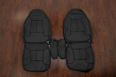 1992-1996 Ford Bronco Custom Black leather seat interior kit - featured image