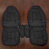 1992-1996 Ford Bronco black leather seat covers - front seat upholstery with armrests