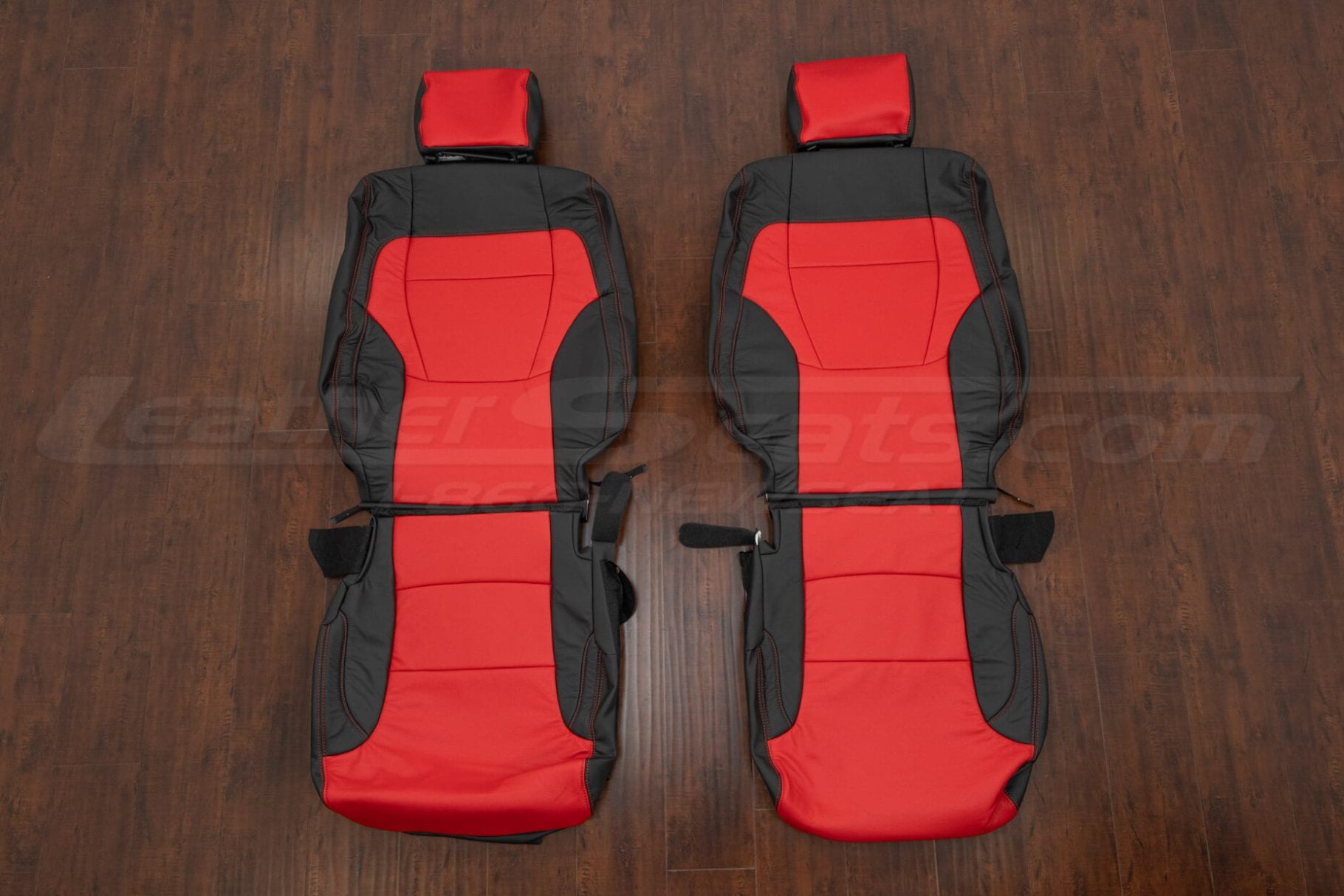2022-2026 Toyota Tundra black and bright red seat covers - font seat upholstery