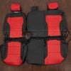 Black and Bright Red Toyota Tundra leather seat covers - rear seat upholstery