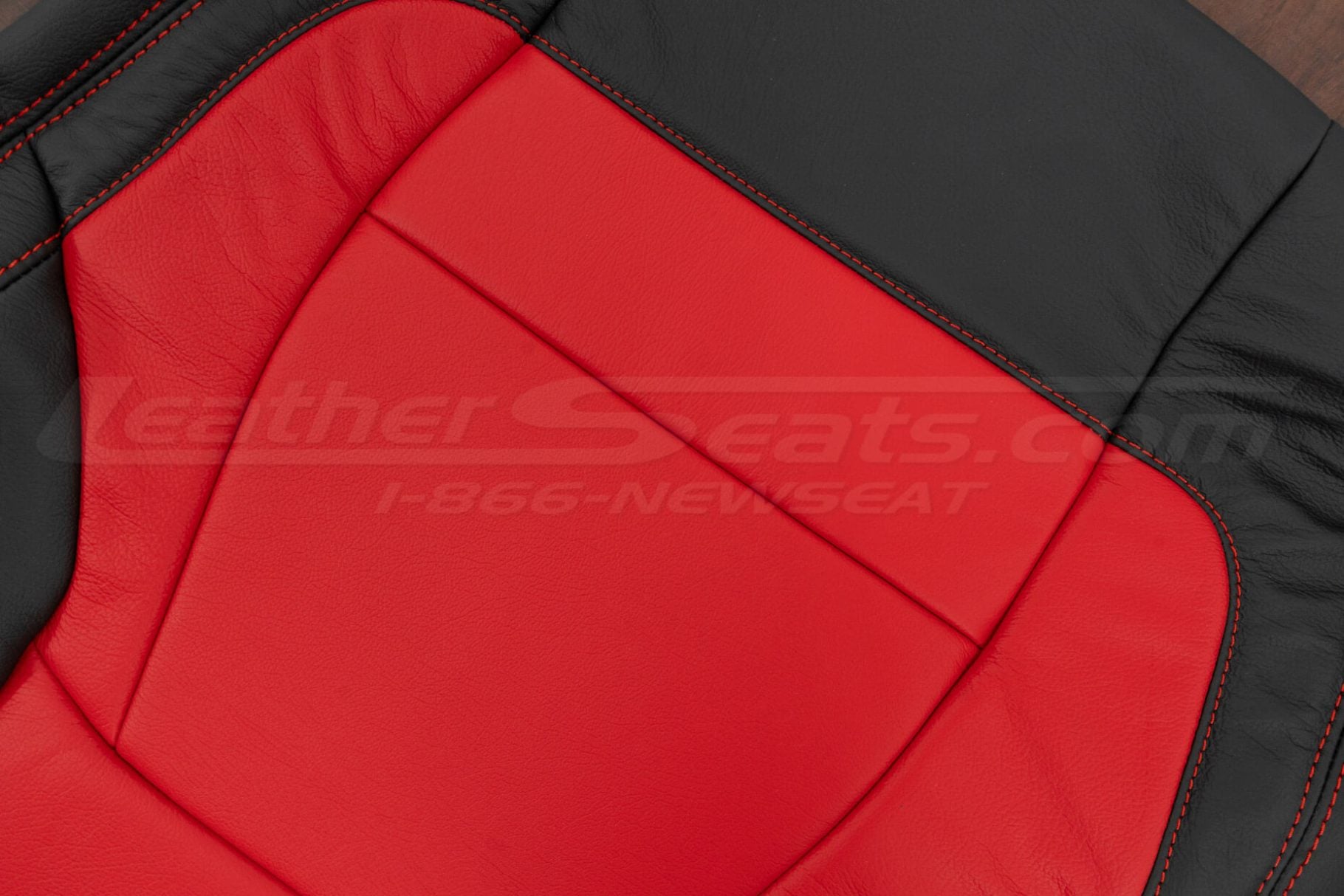 Two-tone leather texture close-up