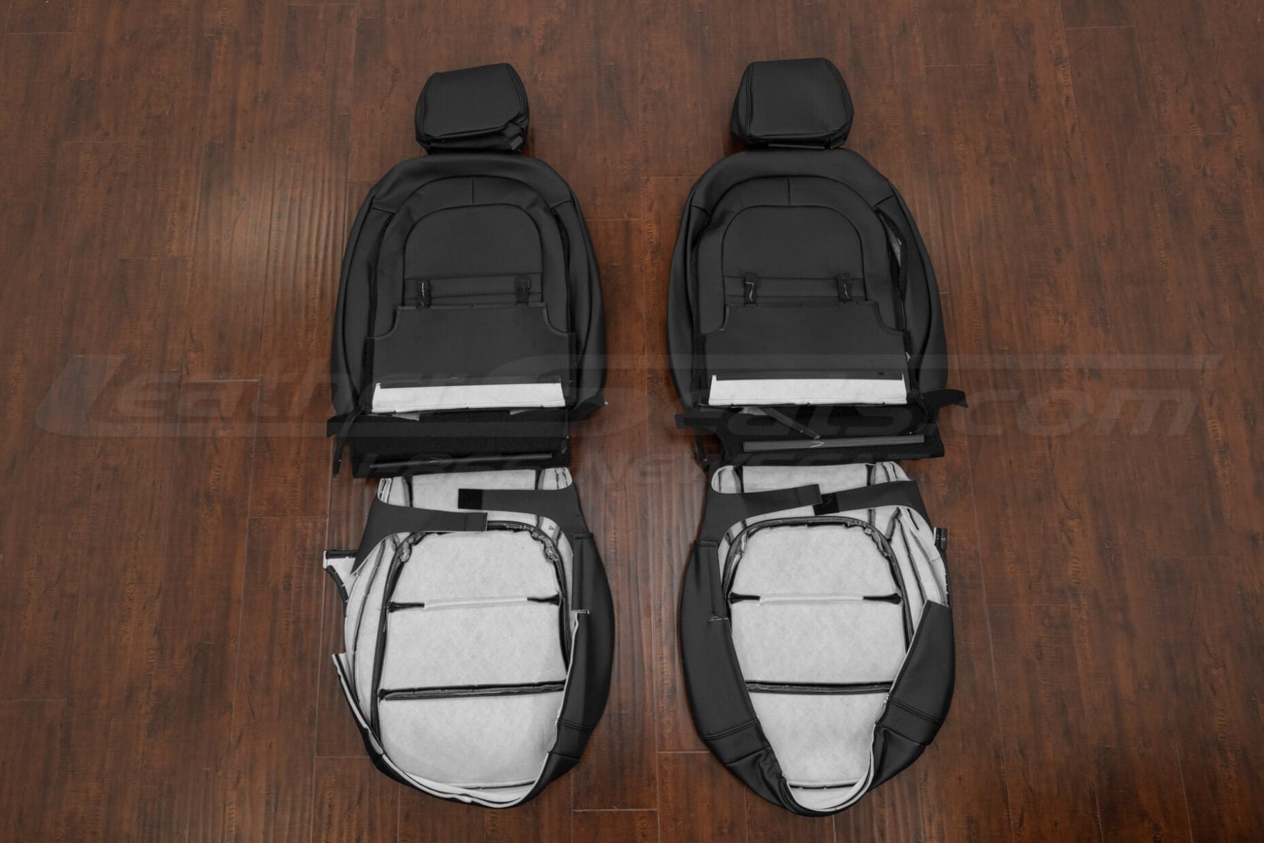 Front seat accent upholstery flipped