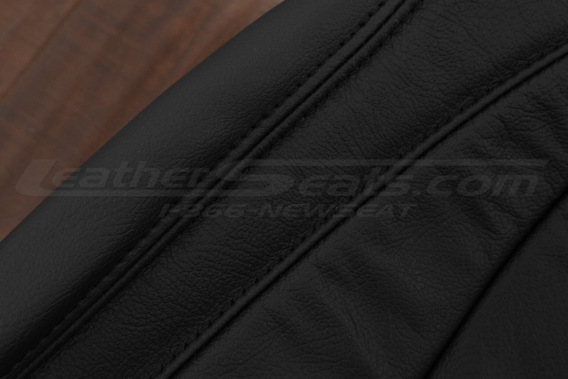 Hyundai accent with black stitching on black leather