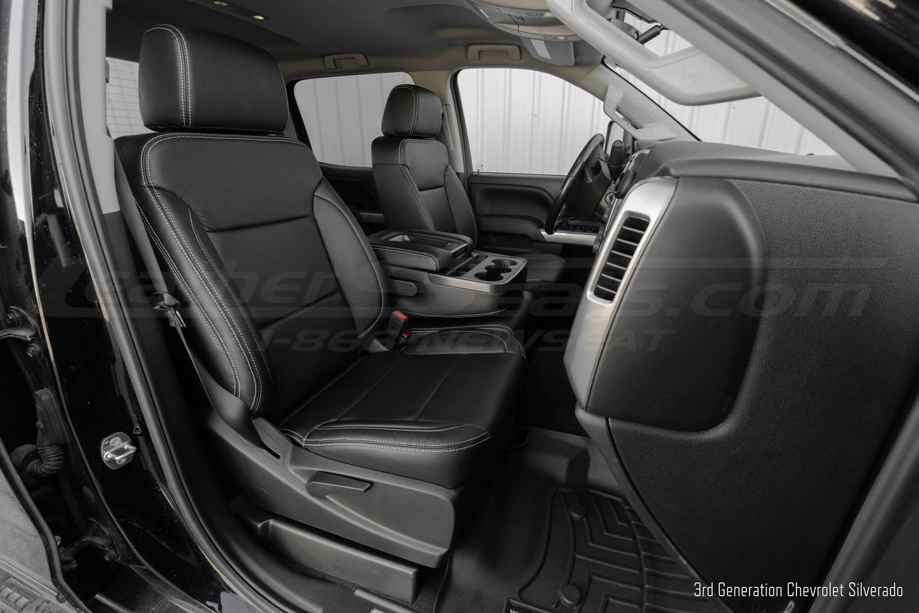 3rd Geenration Black Chevy Silverado leather seats