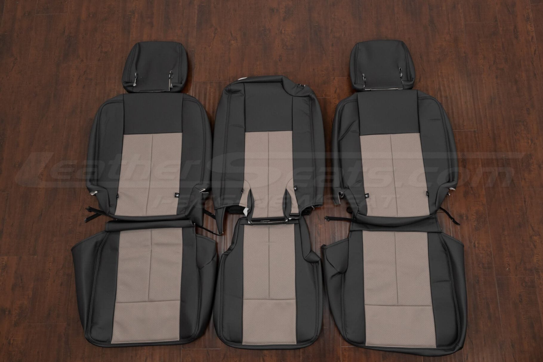 2010-2011 Ford Expedition custom leather seat kit - graphite/puddy - Middle row upholstery