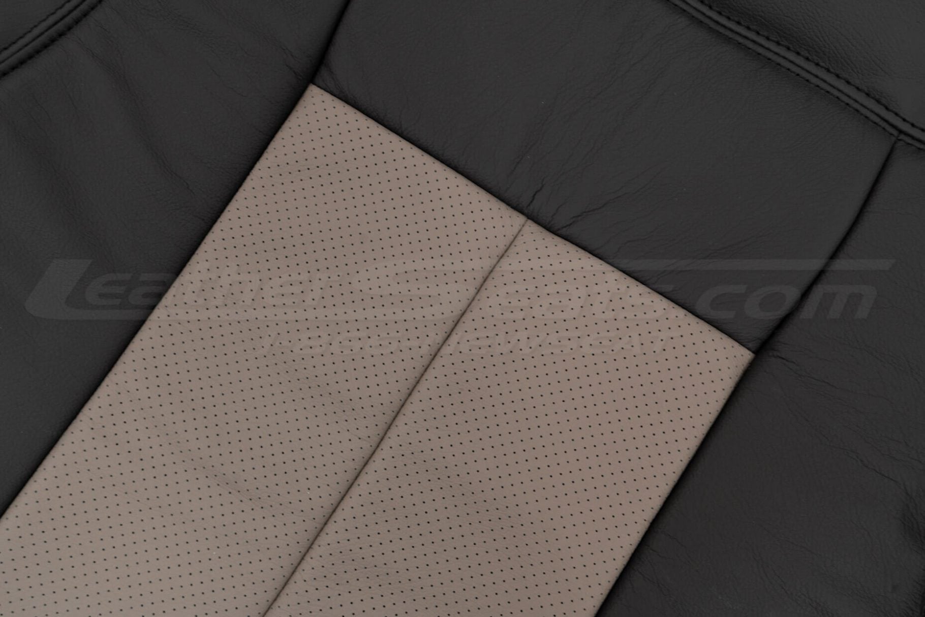 Perforated Combo section leather texture close-up
