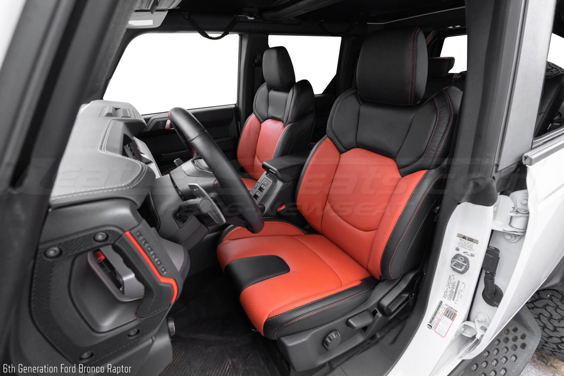 Aftermarket Ford Bronco Raptor custom front leather seats