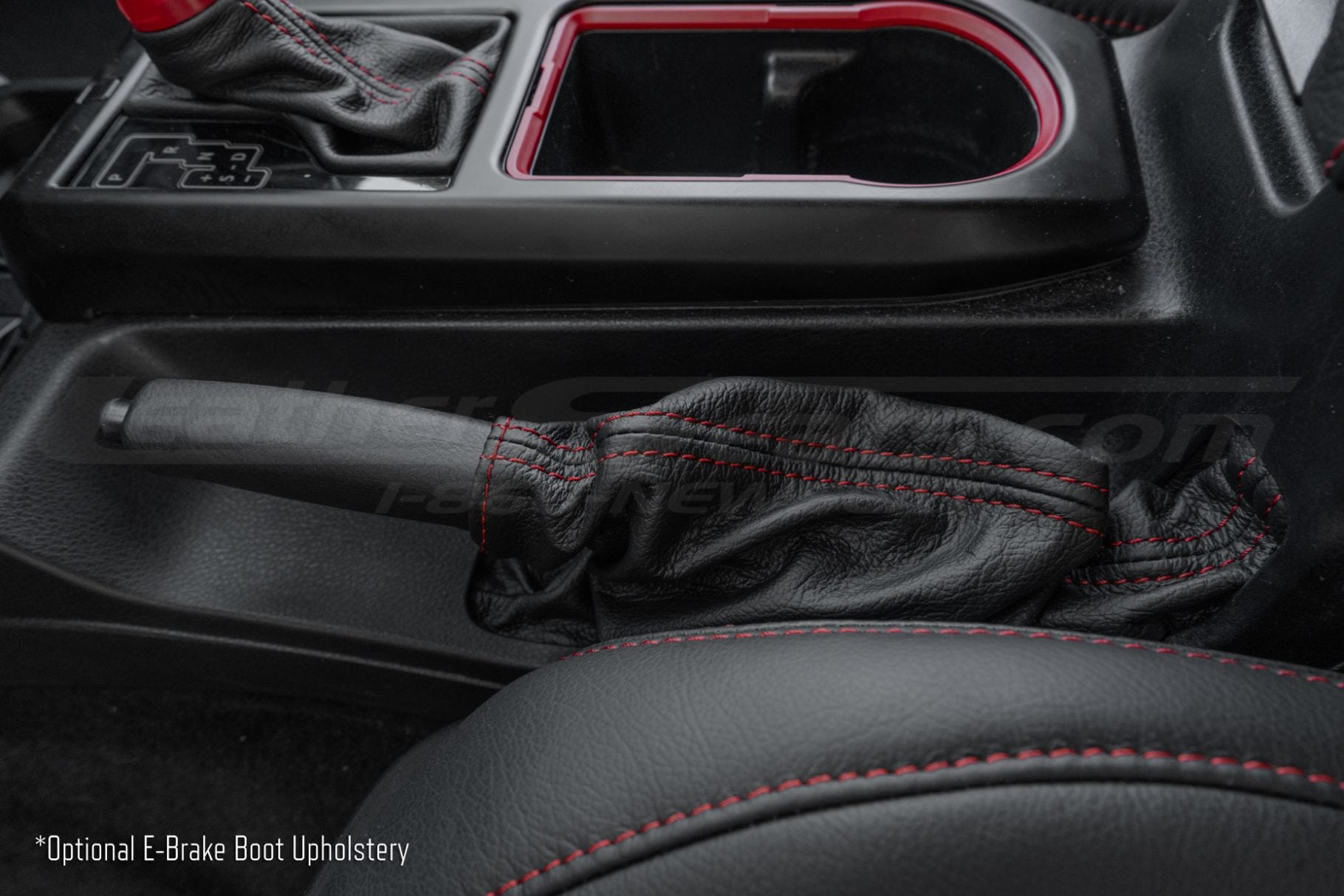 Toyota Tacoma aftermarket e-brake boot upholstery
