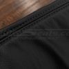 BBlack double-stitching on black matching leather