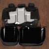 Rear seat black leather kit flipped