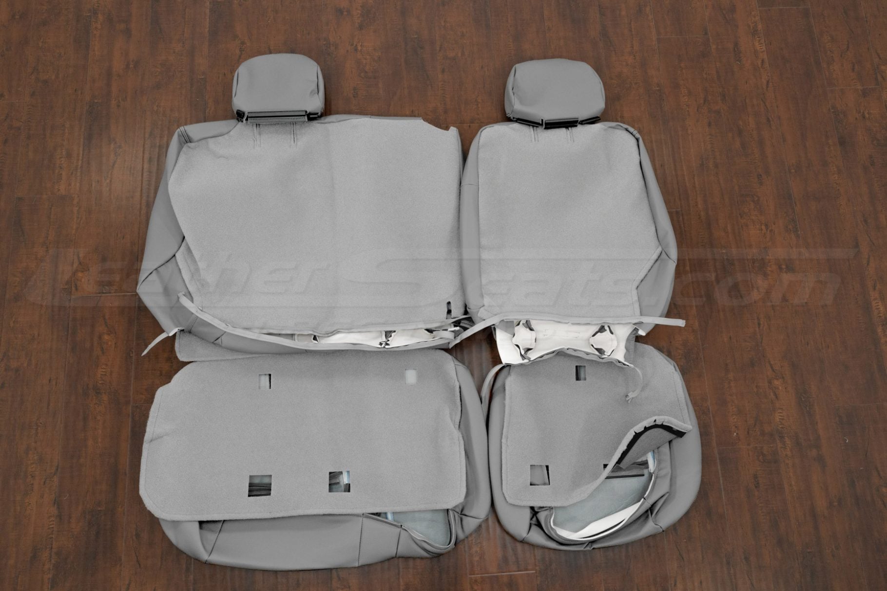 Rear seat ash trailblazer leather kit flipped