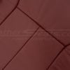 Medium Red/Ruby Red Tahoe leather texture close-up