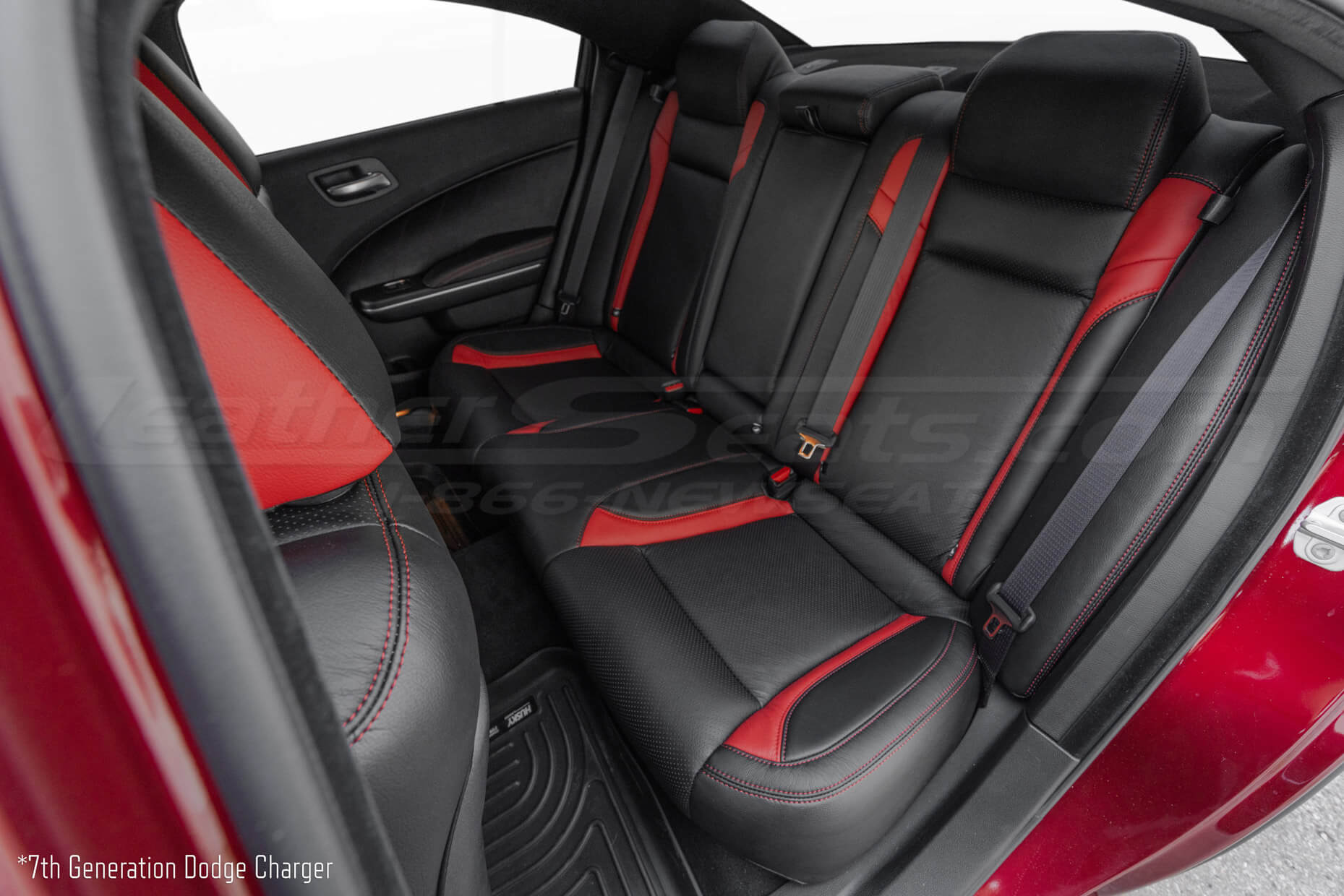 7th Generation Dodge Charger with Black and Red leather seats