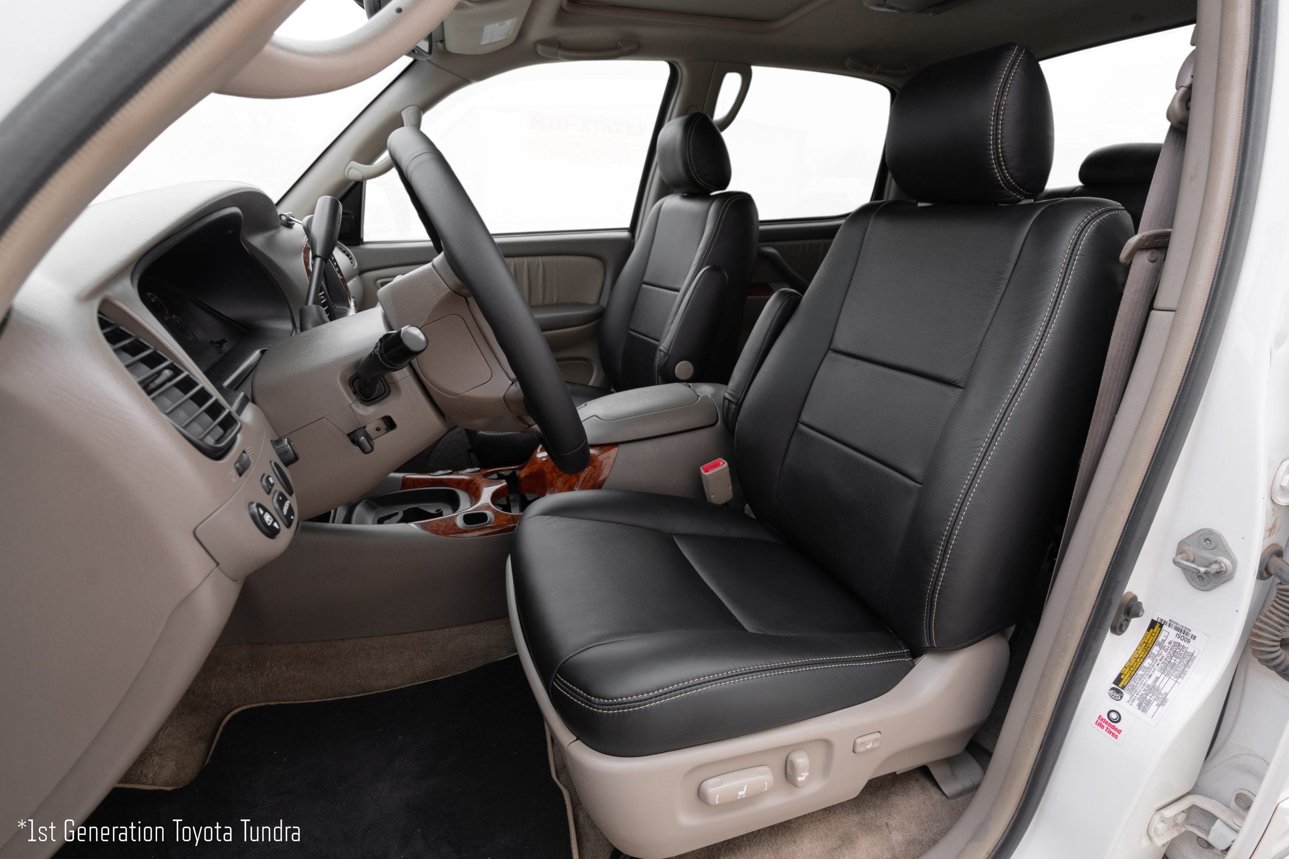 1st Generation Toyota Tundra with Black leather seat covers