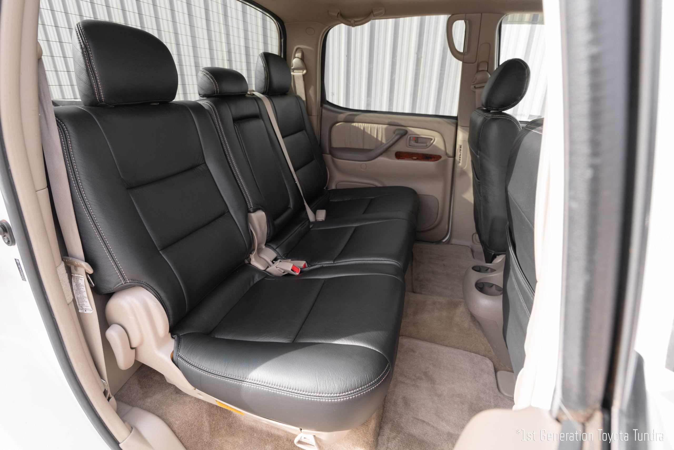 2000-20006 Toyota Tundra with black leather seats - rear seats installed