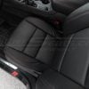 Top down view of aftermakret leather seats in Black with Red stitching