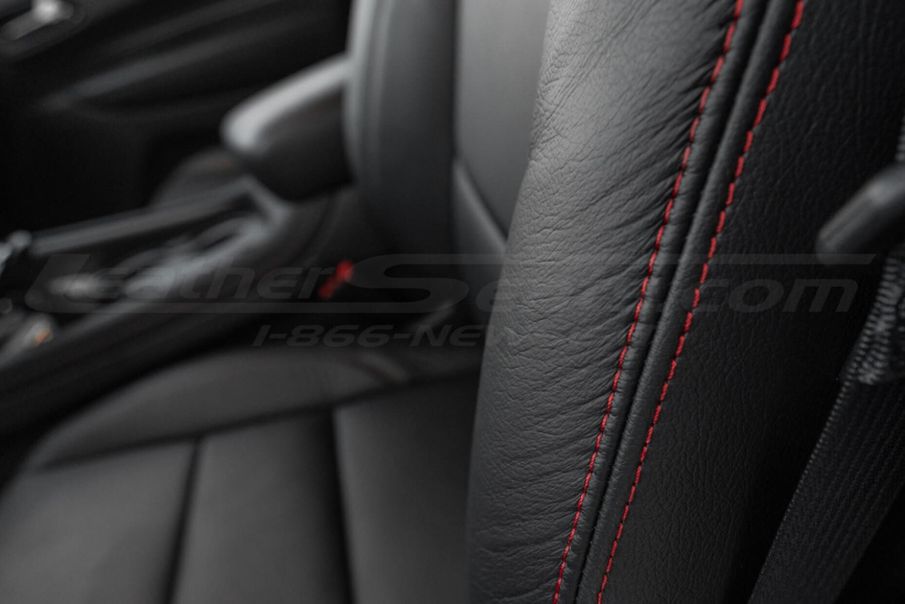 Contrast REd stitching on Black leather for Dodge Durango GT