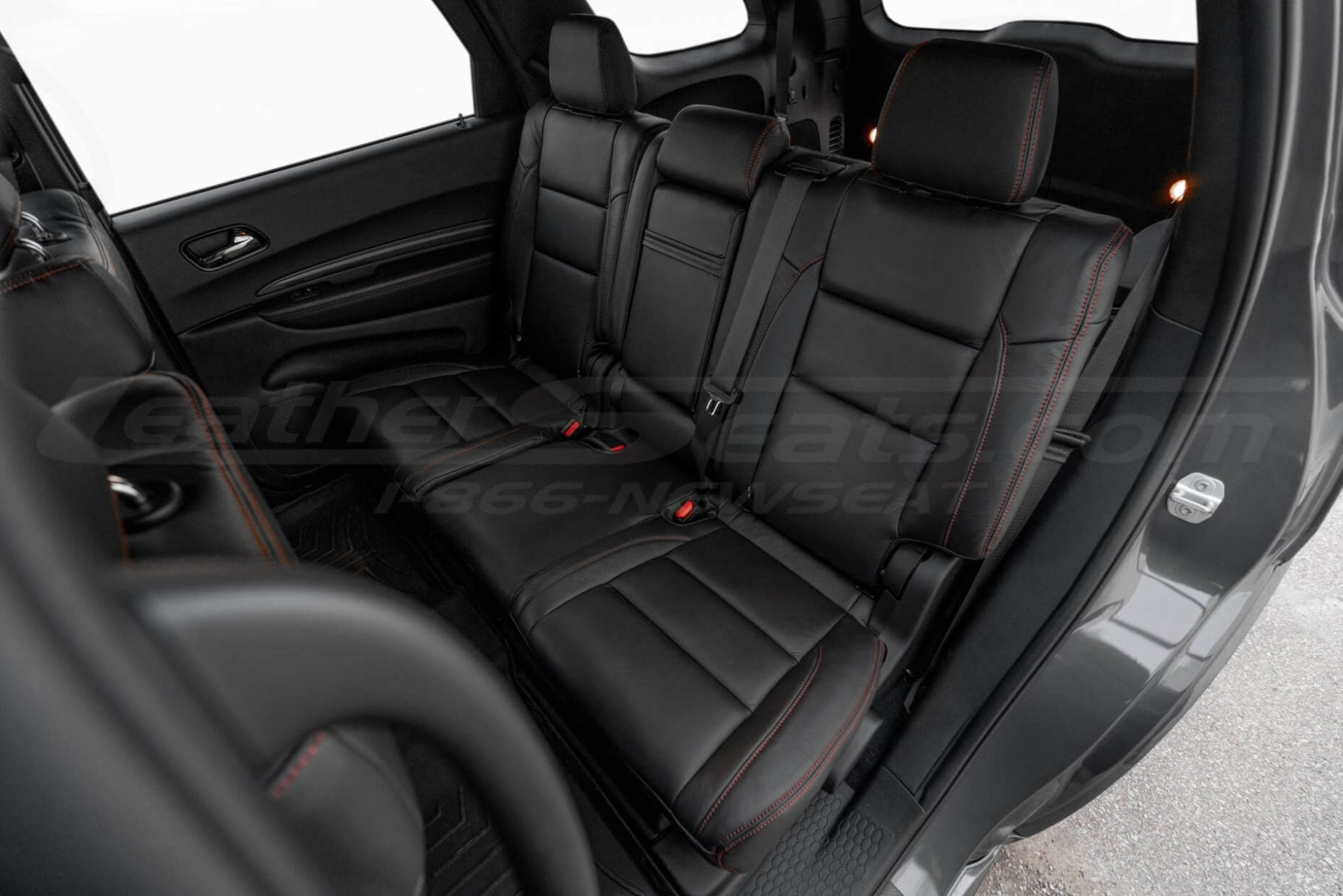 2011-2026 Dodge Durango Replacement leather seat covers in Black - installed