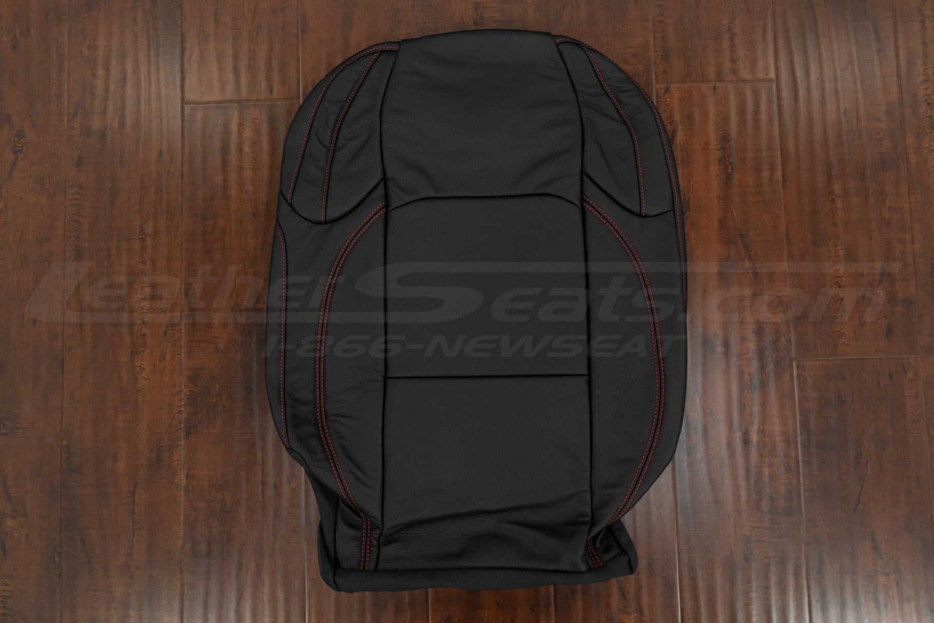 2020-2025 Jeep Gladiator Black leather backrest upholstery with red stitching