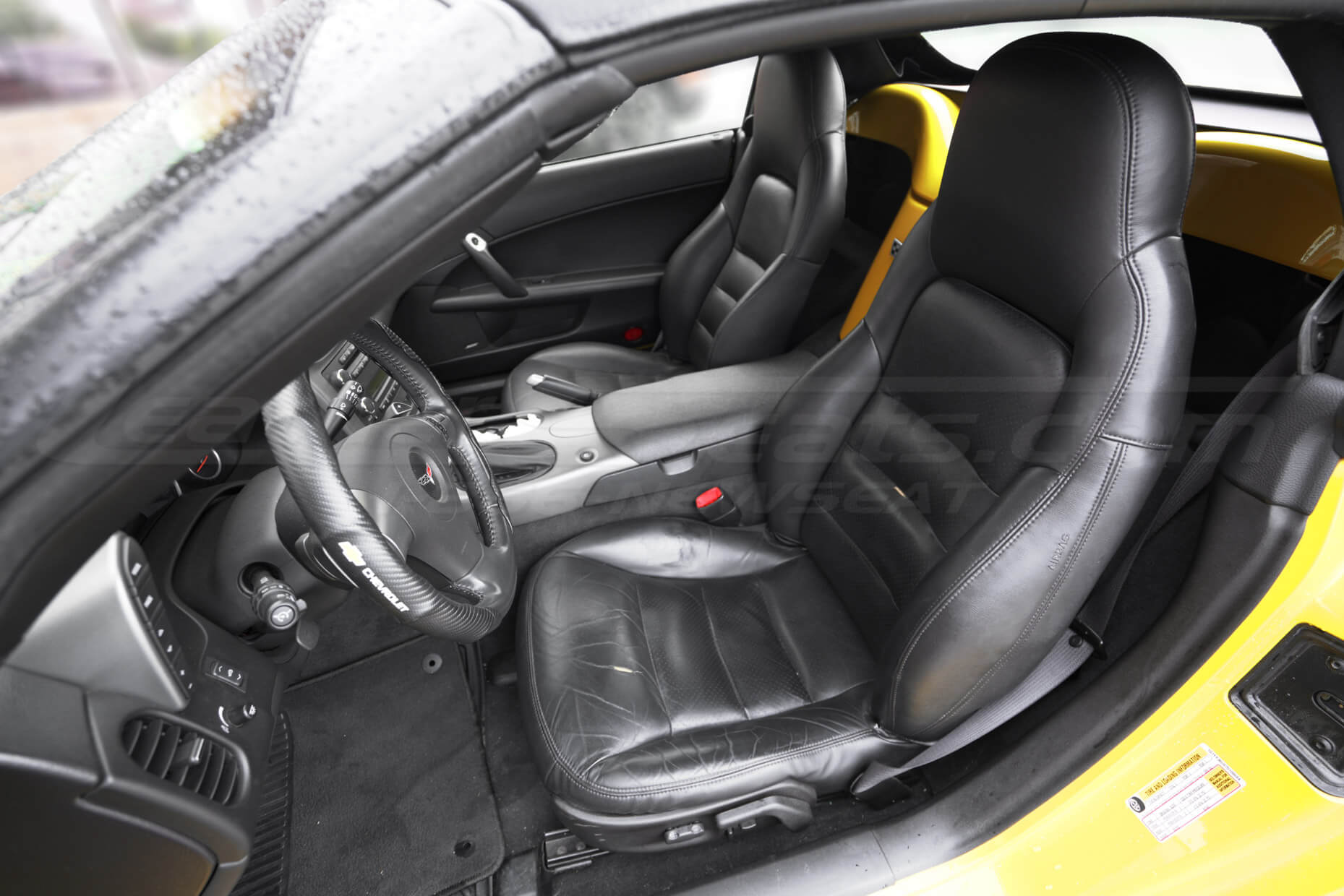 Chevy C6 Corvette original cracked factory leather