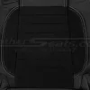 Perforated Suede Insert section of Mustang backrest upholstery