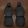 Black replacement leather seat covers for Jeep Cherokee - Front seat upholstery