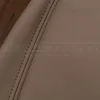 Matching desert stitching on deset leather close-up