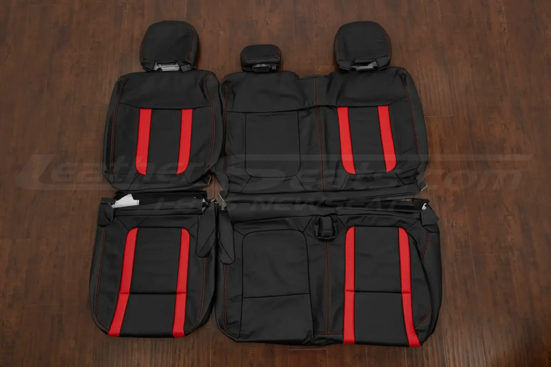 Gen 1 Raptor custom black and bright red leather seats