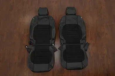 Ford Musang Black/Black Suede LeatherSeat Uphostery Kit - Featured Image