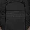 Insert sections of black leather backrest upholstery
