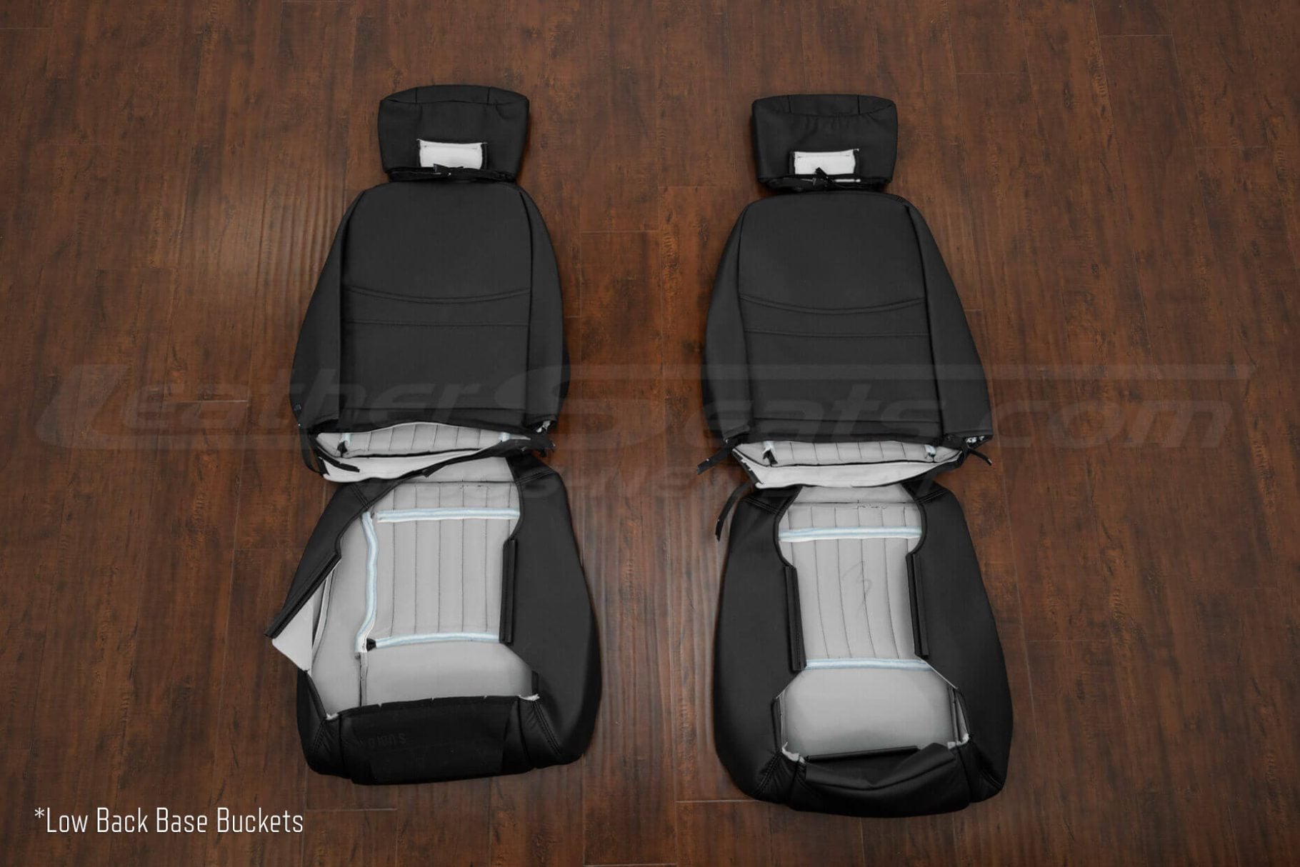 Pontiac Trans Am leather kit - low back buckets flipped