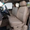 Custom Sandstone installed front leather seats for GMC Sierra