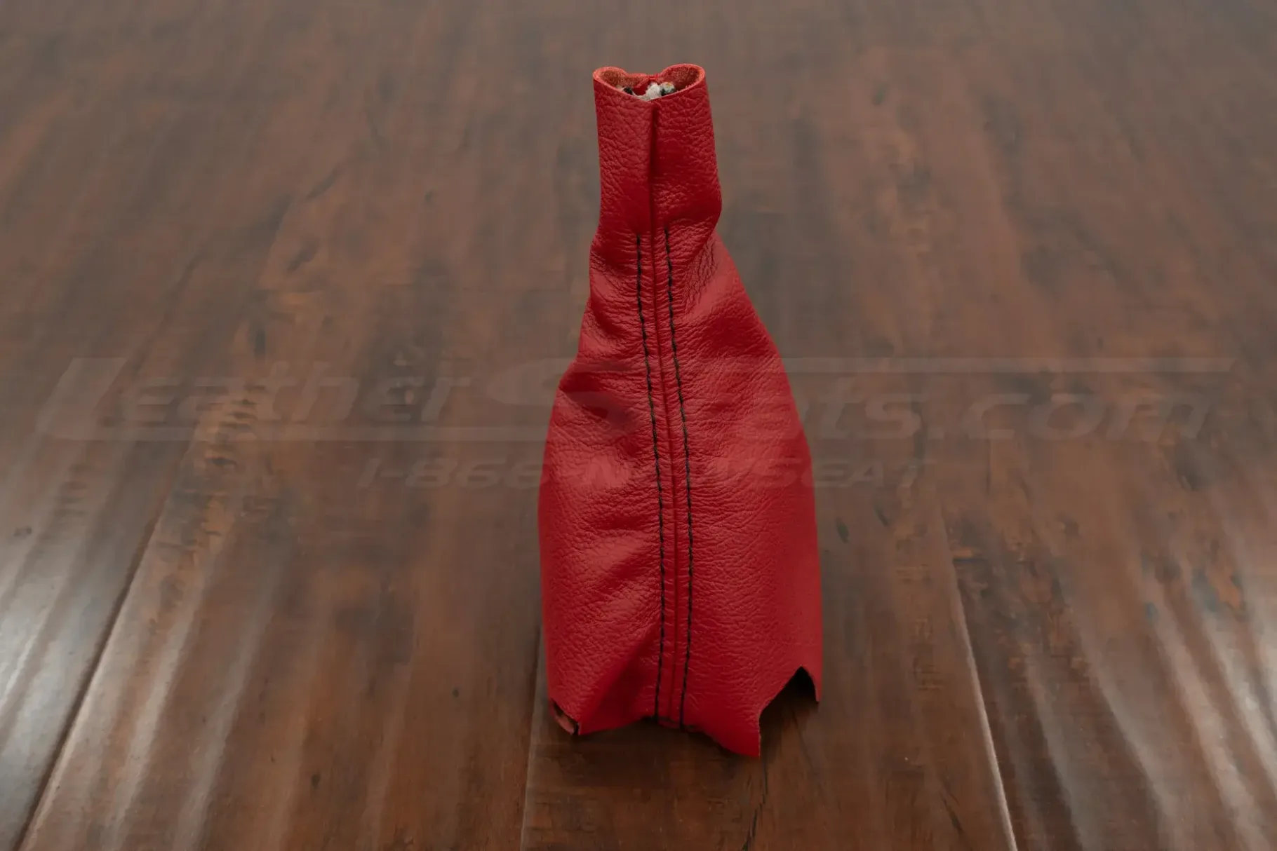 Aftermarket red leather shift boot cover for honda civc