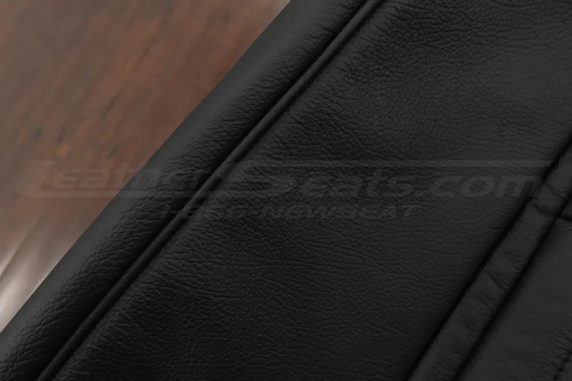 Black Piping on matching black leather